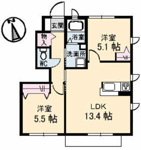 ブランシェ－Ｍ　Ｂ棟 B0101号-16