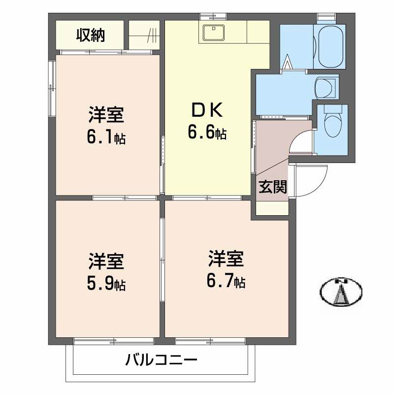 シャーメゾンＳ　Ｂ棟 B0101号-2