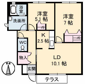 シャーメゾンＳ　Ｄ棟D102-2