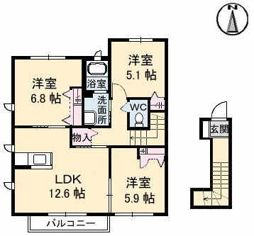 パインテイル　Ｄ棟D0202-2
