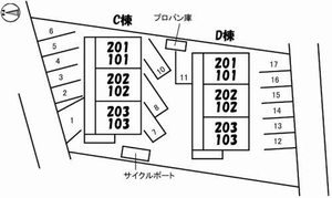 ヴィラ旭川　Ｃ棟 C0202号-3