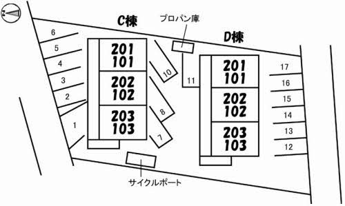 ヴィラ旭川　Ｃ棟 C0202号-3