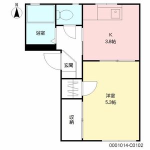 カーサ中の館　Ｃ棟　＊＊ C0102号-10