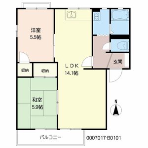 ＴＳＳ別府　Ⅱ B0101号室