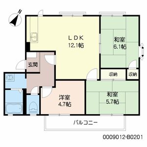 フレグランス学園台 B棟 ** B0201号-16