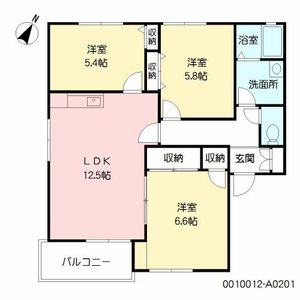 ディアス本城　Ａ棟　＊＊ A0201号室