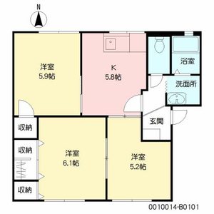 ウイズＦ　Ｂ棟 B0101号-16
