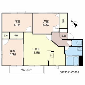 コーポランド津田新町　Ｃ棟　＊＊ C0201号室