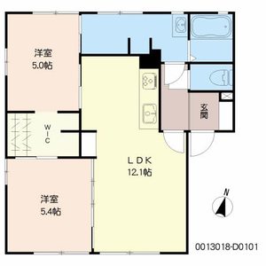 フレグランスひろせ　Ｄ棟　＊＊ D0101号-2