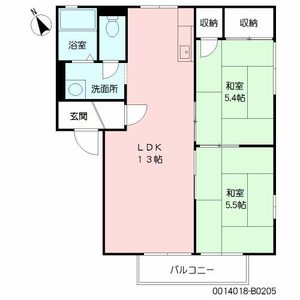 オオノニューコーポ　Ｂ棟　＊＊ B0205号室