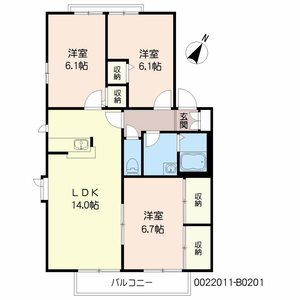 ディアス曽根　Ｂ棟　＊＊ B0201号-2