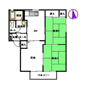 アローフィールド甘木 E棟 E0202号-2