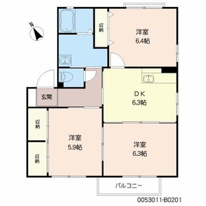 ヴァン・ヴェール　Ｂ棟　＊＊ B0201号室