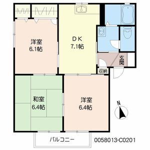 オーロラ・北野　Ｃ棟　＊＊ C0201号-2