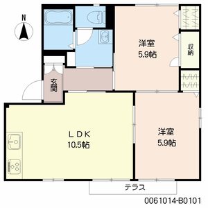 サンフラッツ　Ｂ棟　＊＊ B0101号室