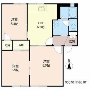 ベルハイツ　Ｂ棟　＊＊ B0101号-12