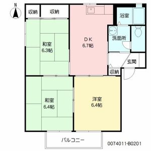 リュネット原　Ｂ棟　＊＊ B0201号室