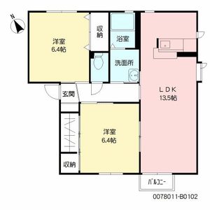 グローブ・たかの　Ｂ棟　＊＊ B0102号-14