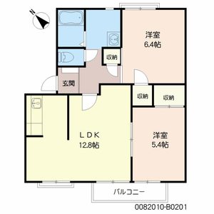 フレグランス高平　Ｂ棟　＊＊ B0201号室