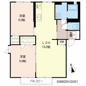 プリモキミ　Ｃ棟　＊＊ C0201号室