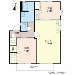 リビングウィン　＊＊ A0201号室