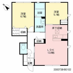 エレガンスコート水城　　Ⅱ棟 B0102号-2