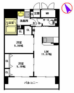 シャーメゾングランドソレイユ門司　＊＊ A0504号室