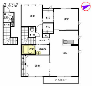 エスパティオ　Ａ棟　＊＊ A0201号室