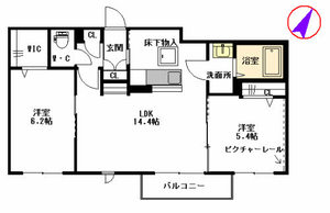 サン・ヴィレッジⅡ B棟 * B0202号-1