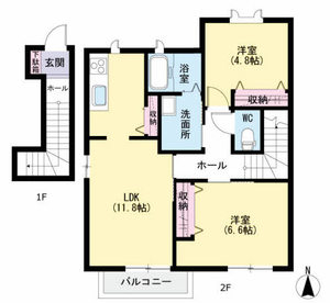 エクシードＯＧＵＲＡ　Ｃ棟　＊＊ C0202号室