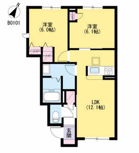 クレストールアベニュー　Ⅱ棟　＊＊ B0101号-15