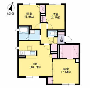 ラ・リュミエール月出　＊＊ A0106号室