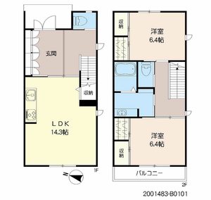 ヴィルヌーブ諏訪野　Ｂ棟　＊＊ B0101号-13
