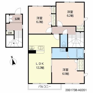 パインビラ１４　Ａ棟　＊ A0201号室