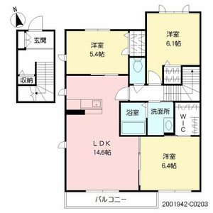 ソレイユ千鳥　Ｃ棟　＊＊ C0203号室