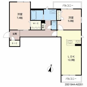 ソレアード若楠　＊＊ A0201号室