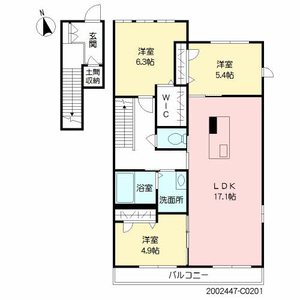 クオーレ西都　Ｃ棟　＊＊ C0201号-2