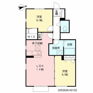シャーメゾンなかま　ＳＡＫＵＲＡ　＊＊ A0102号室