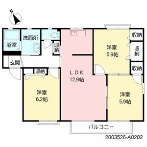 フィオーレⅠ　Ａ棟　＊＊ A0202号-13