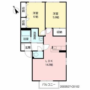フィオーレⅡ　Ｃ棟　＊＊ C0102号-16