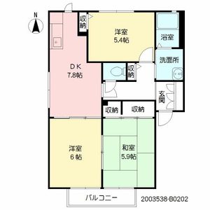 ドミール医大北　Ｂ棟 B0202号-9