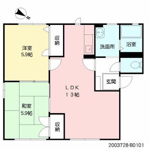 メゾン・ド・ボヌール　Ⅱ棟　＊ B0101号室