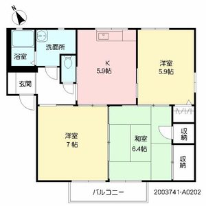アイエス猪野　Ａ棟　＊＊ A0202号-2