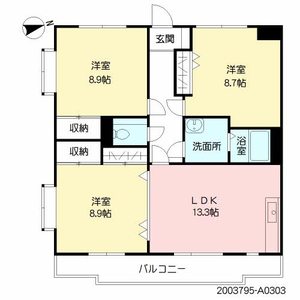 Ｋ＆Ｍ京塚ハイツ A0303号室