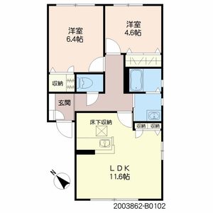 フェリーチェ学研台Ⅱ　Ｂ棟　＊＊ B0102号-16