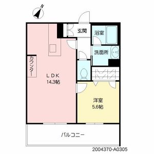 ＧＥＣＫＯ　１ｓｔ　＊A0305号室_間取り画像
