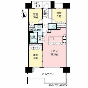 照葉テラスパークカーサ０１－５０５ A0505号室