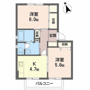 パルモ　Ｂ棟　＊ B0202号室