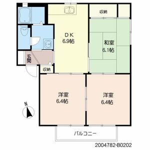 ロードサイド到津　Ｂ棟　＊＊ B0202号室