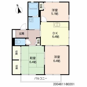 グランドール.K. B棟 B0201号-14